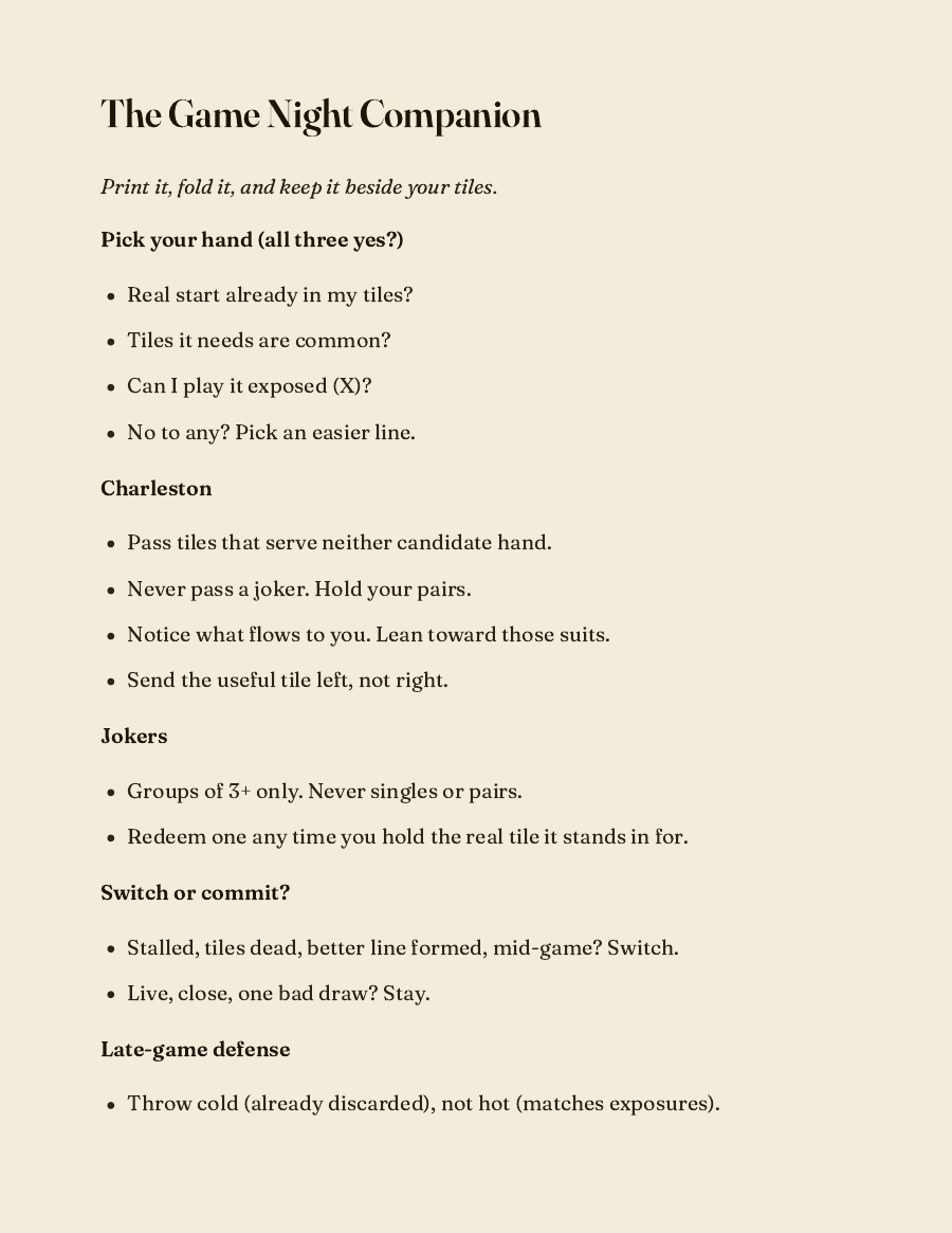 Sample page 3 from The American Mahjong Winner's Playbook